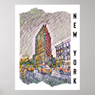 New York City Aesthetic Mosaic Art        Poster