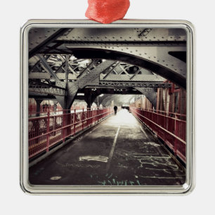 New York City Architecture - Williamsburg Bridge Metal Tree Decoration