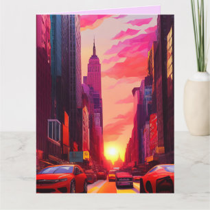NEW YORK CITY ART BIRTHDAY BIG GREETING CARD