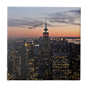 New York City at Night Tile