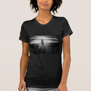 New York City Black And White Skyline T-Shirt