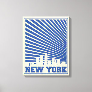 New York City Blue Canvas Print