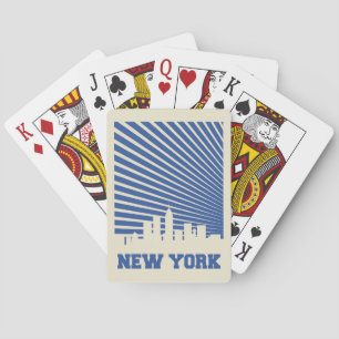 New York City Blue Playing Cards