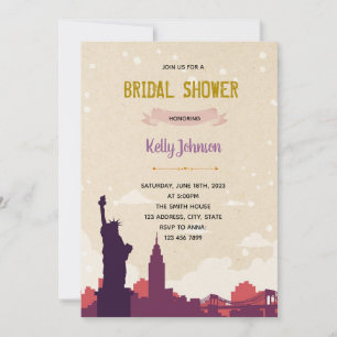 New York city bridal shower bacheloretteinvitation Thank You Card