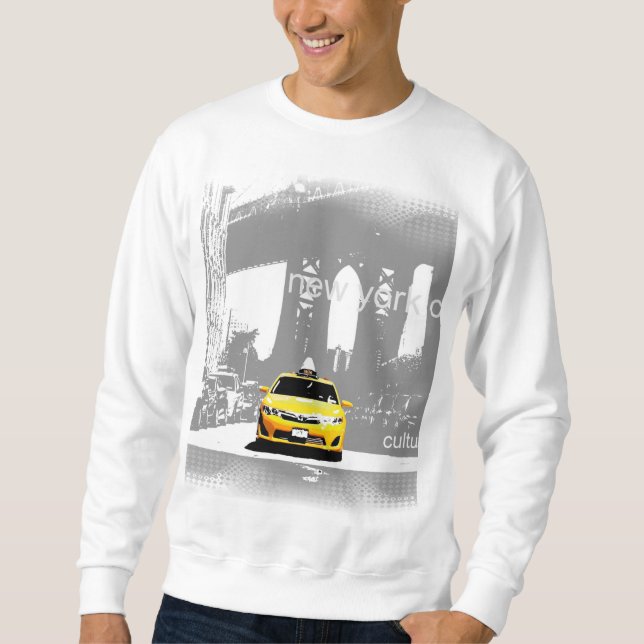 New York City Brooklyn Bridge Nyc Yellow Taxi Sweatshirt (Front)