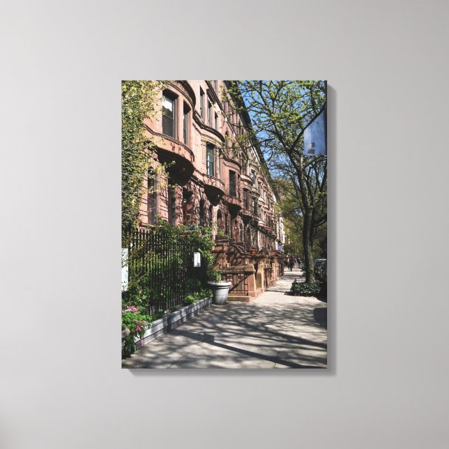 New York City Brownstones Upper West Side NYC Canvas Print (Front)