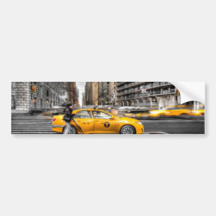New York City cabs, Central Park Bumper Sticker