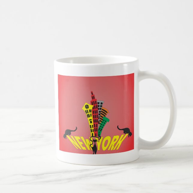New York city cat Coffee Mug (Right)