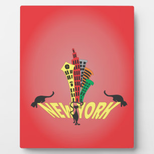 New York city cat Plaque