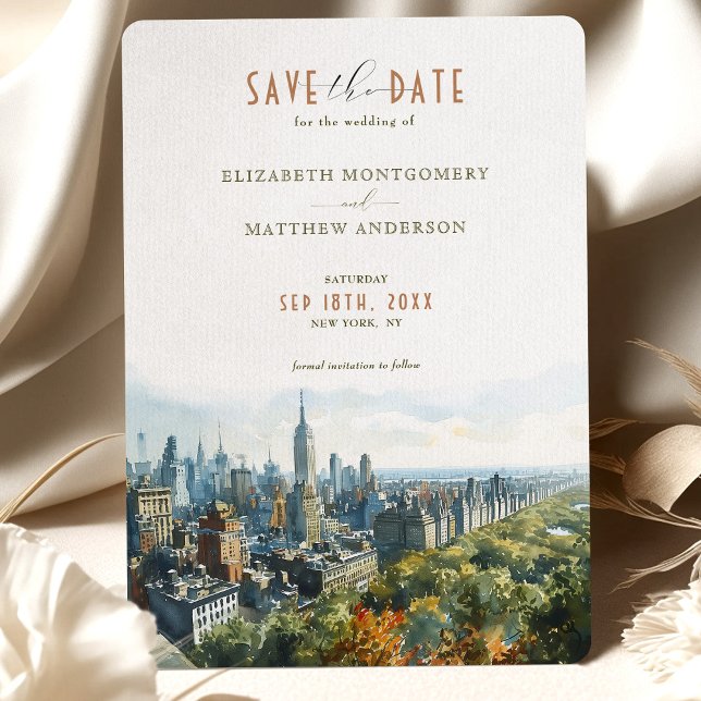 New York City Central Park Liberty Save-the-Date Invitation (Creator Uploaded)