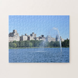 New York City Central Park Reservoir Photograph Jigsaw Puzzle