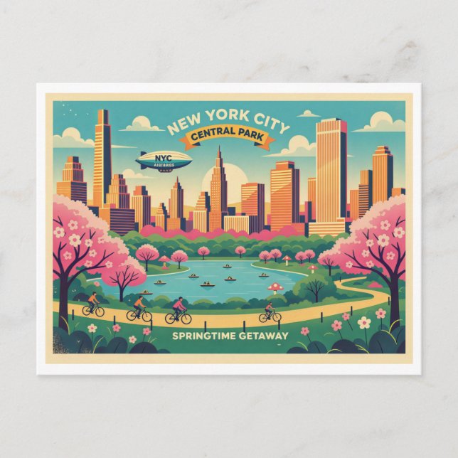 New York City, Central Park Springtime   Postcard (Front)