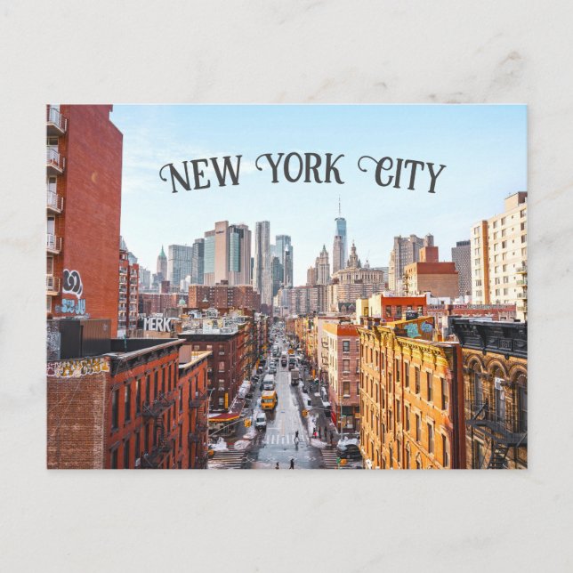 New York City | Chinatown Skyline Postcard (Front)