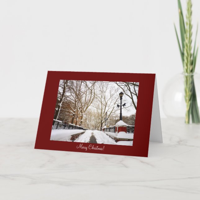 New York City Christmas Card - Snow City Scene (Front)