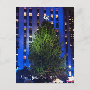New York City Christmas Tree Rockefeller Centre NY Holiday Postcard