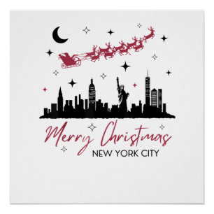 New York City Christmas Trip, Merry Christmas New Poster
