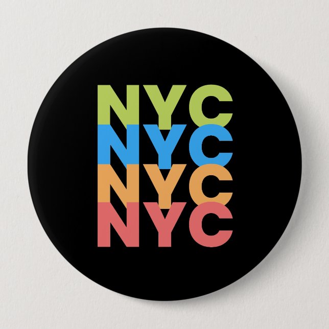 New York City Colourful Button (Front)