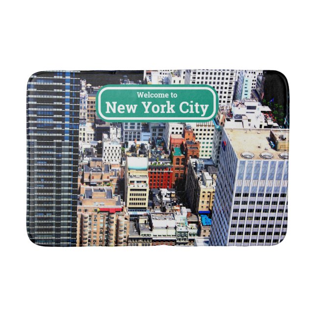New York City colourful modern   Bath Mat (Front)
