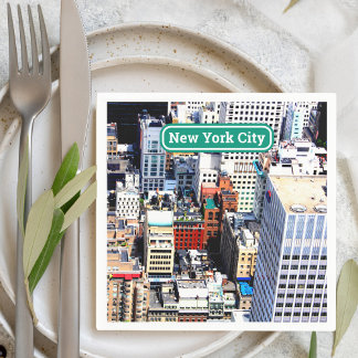 New York City colourful modern  Napkin