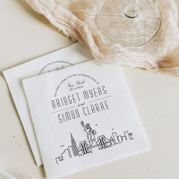 New York City Deco Skyline | Wedding Event Napkins