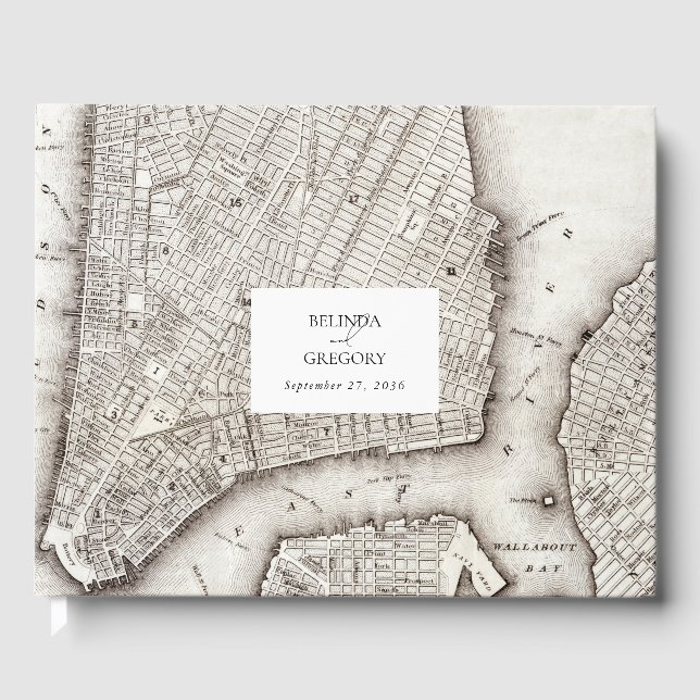 New York City Destination NYC Wedding Guest Book (Front)