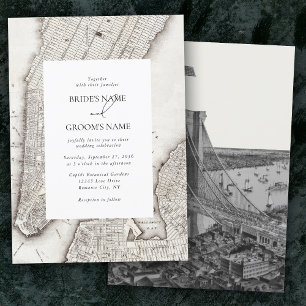 New York City Destination NYC Wedding Invitation