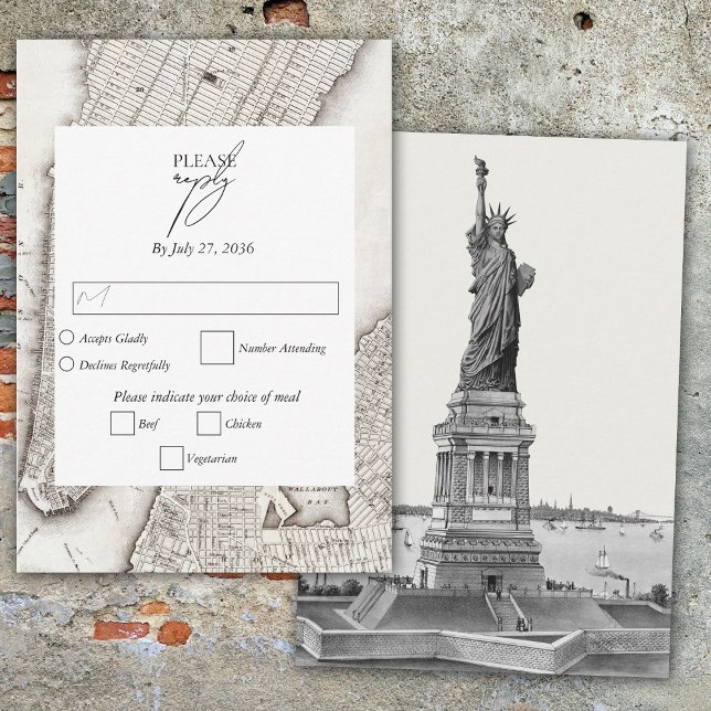 New York City Destination NYC Wedding RSVP Card (New York City Destination NYC Wedding RSVP Card)