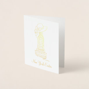 New York City Easter NYC Skyscraper Bonnet Foil Card