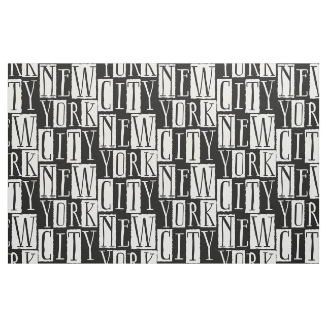 New York City Elegant Black and White Pattern Fabric (Fat Quarter)