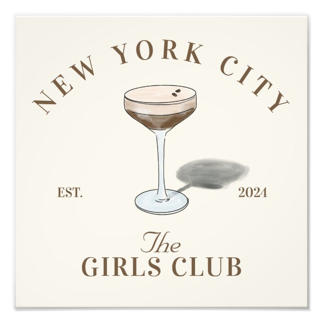 New York City Espresso Girls Club Can Cooler Photo Print (Front)