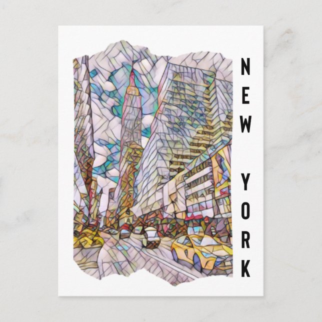 New York City Esthetic Mosaic Art        Postcard (Front)