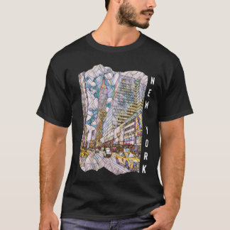 New York City Esthetic Mosaic Art T-Shirt