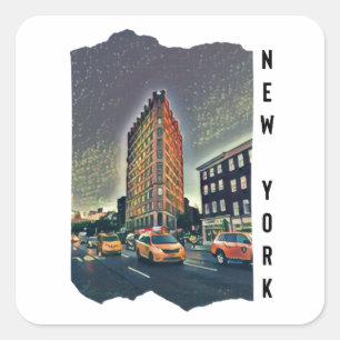 New York City Esthetic Photo Art   Square Sticker