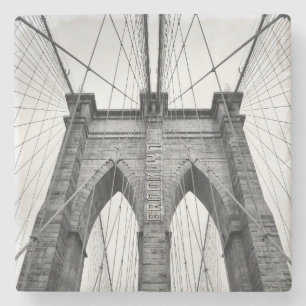 New-York City Famous Brooklyn Bridge Stone Coaster