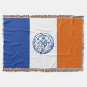 New York city flag Throw Blanket