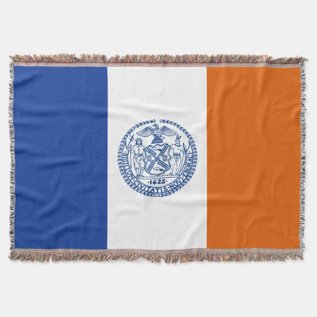 New York city flag Throw Blanket (Front)