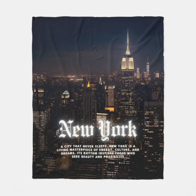 New York City  Fleece Blanket (Front)