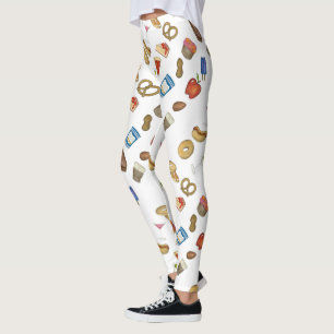 New York City Foodie Classic NYC Food Leggings