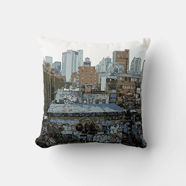New York City Graffiti Cushion (Front)
