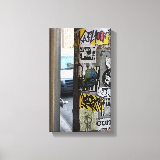 New York City Gritty Urban Street Art Photography Canvas Print (Front)
