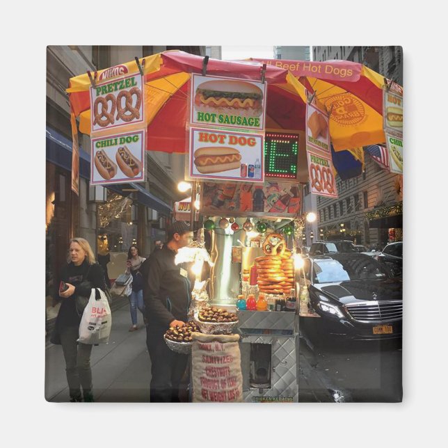 New York City Hot Dog Stand Magnet (Front)