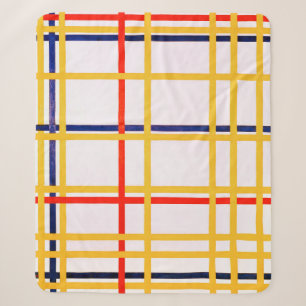 New York City I Piet Mondrian Sherpa Blanket