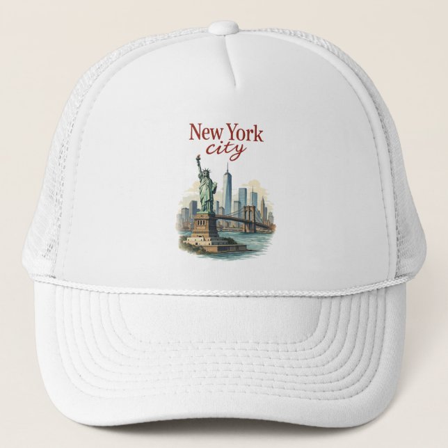 New York City – Iconic Statue & Skyline Hat (Front)