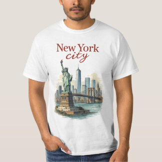 New York City – Iconic Statue & Skyline T-Shirt