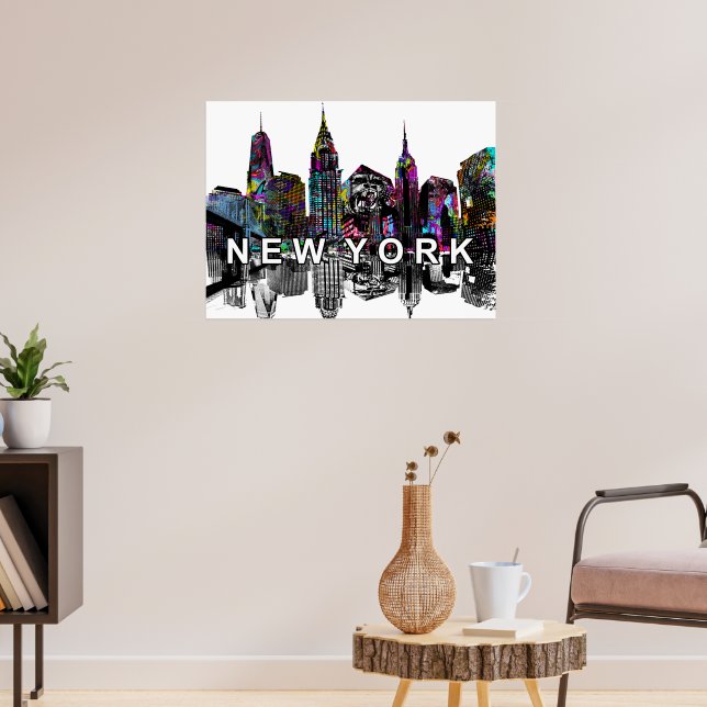 New York City in graffiti Poster (Living Room 3)
