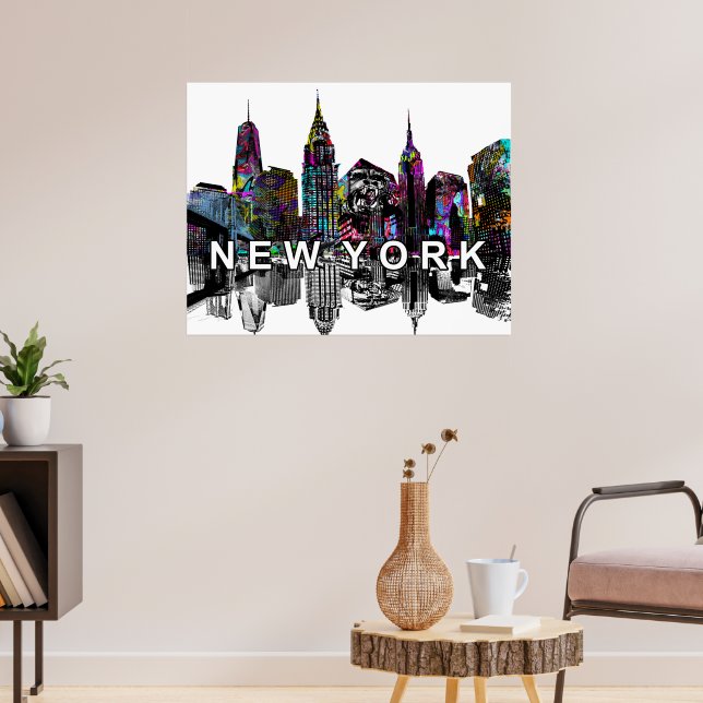 New York City in graffiti Poster (Living Room 3)