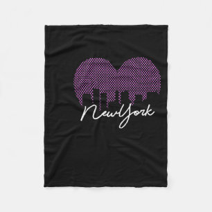 New York City Is My Valentine  Fleece Blanket