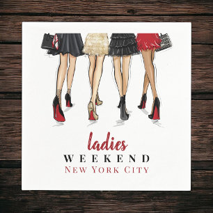 New York City Ladies Weekend Fashion Getaway Napkin