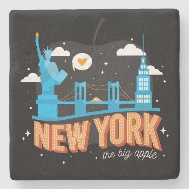 New York City Landmark Stone Coaster (Front)
