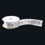 New York City Landmarks NYC Christmas Architecture Satin Ribbon<br><div class="desc">Features an original pen-and-ink illustration of various New York City landmarks "dressed up" for the holiday season. Perfect for Christmas!

This illustration is also available on other products. Don't see what you're looking for? Need help with customisation? Contact Rebecca to have something designed just for you.</div>